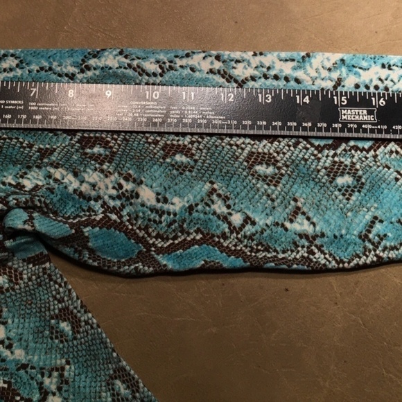 MICHAEL KORS Spring Summer CARDIGAN, NWOT, 3/4 Sleeves, AQUA/BROWN, Size L - Picture 6 of 8